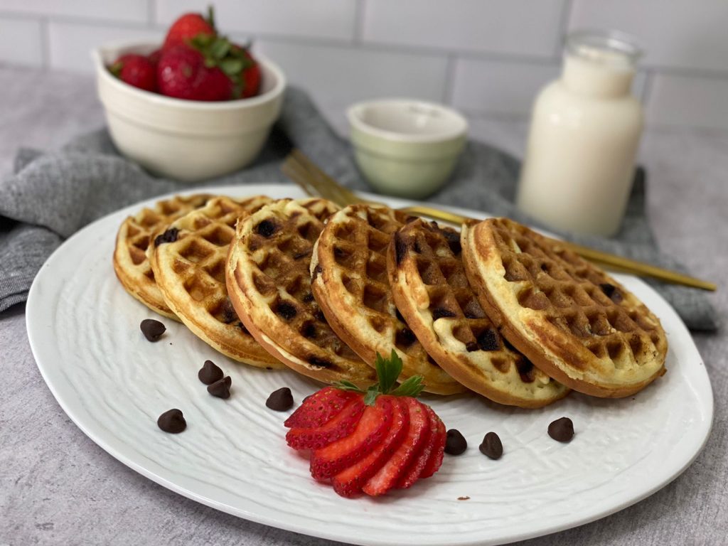 Waffles de Avena y Chispas de Chocolate